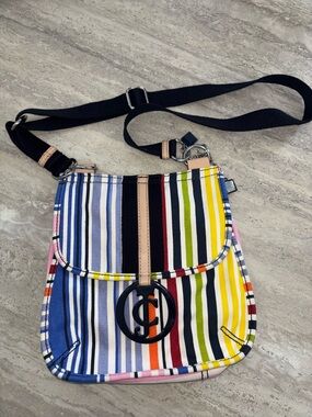 Juicy Couture Multicolor Striped Crossbody Bag Y2K vintage